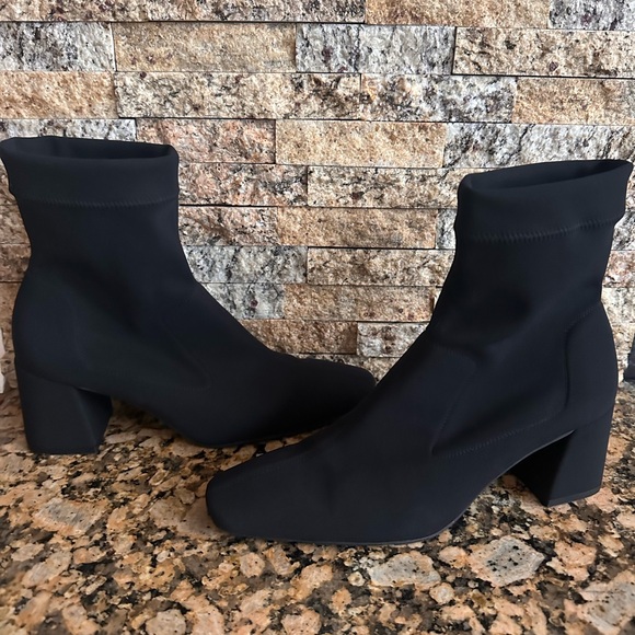 PEDRO GARCIA Women's 65mm Idoia Black Stretch Block Heel Boots - Picture 4 of 9